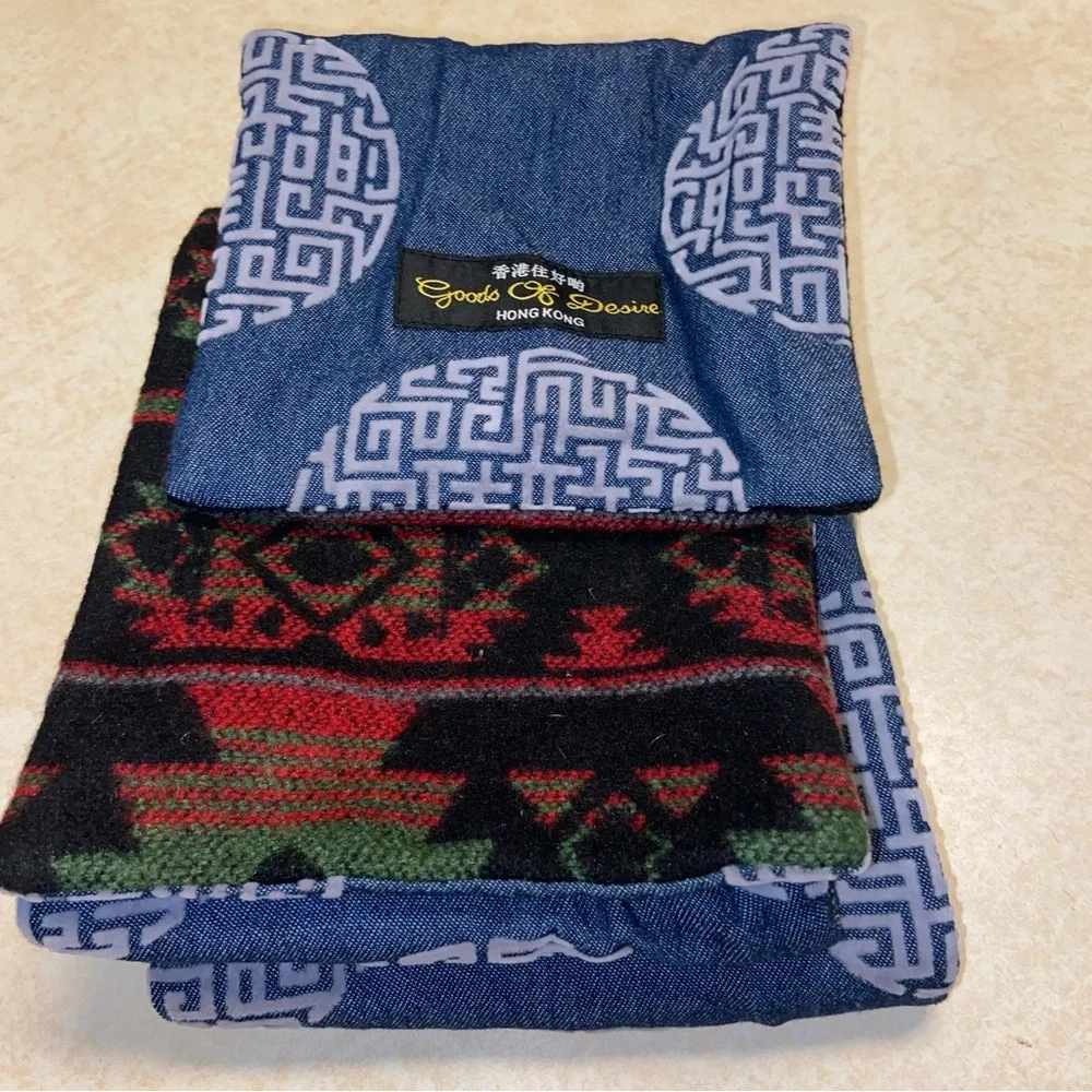 Goods Of Desire Scarf Unisex 64”X6” Hong Kong Reversible Southwestern Aztec